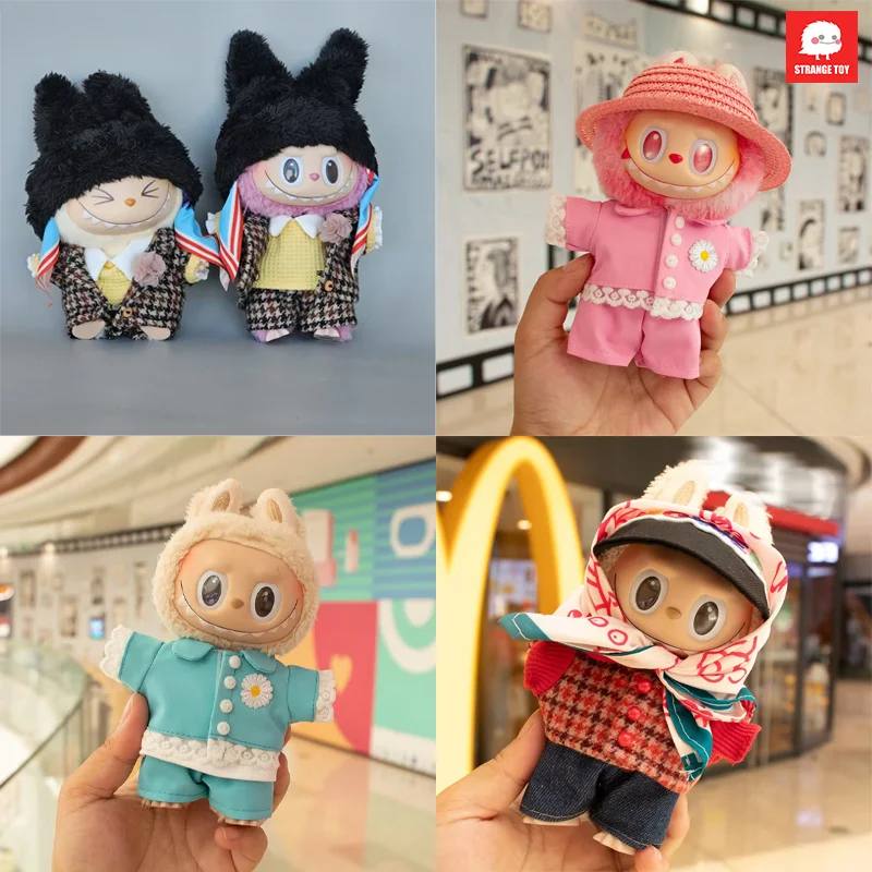 

New Doll Clothes For 17cm Labubu Clothes Power Mv Modeling V1/V2/V3 Plush Plush Gd Same Clothes Doll Accessories