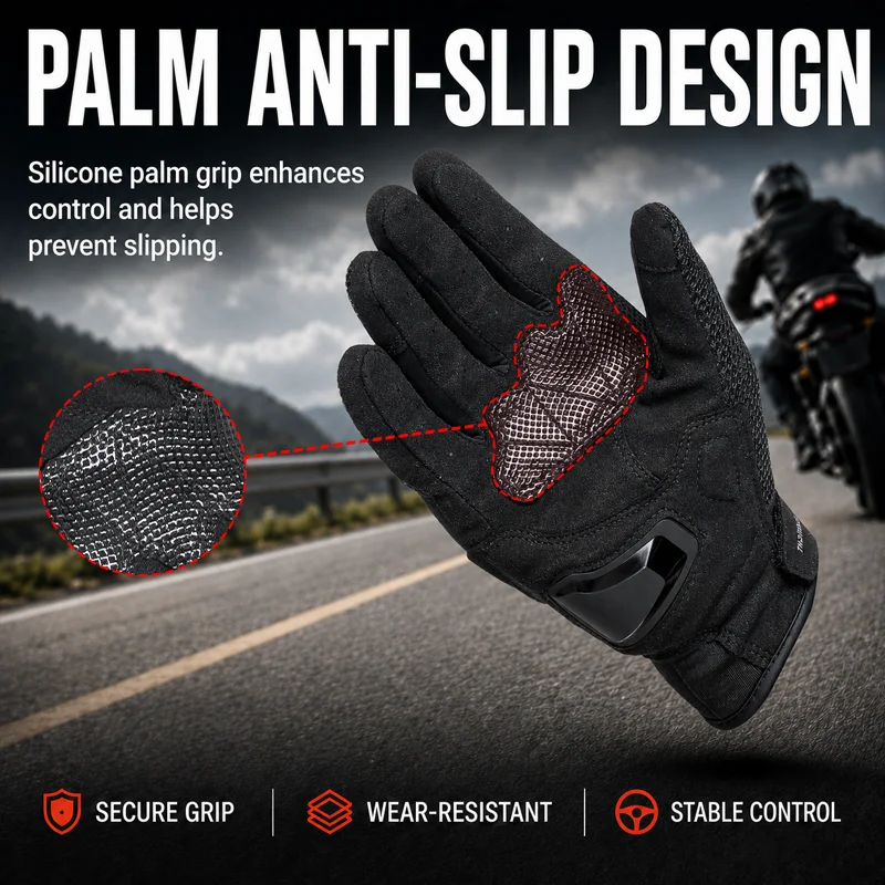 قفازات دراجات نارية سوداء من س - مراجعة Motorcycle Wearing Gear وسعره