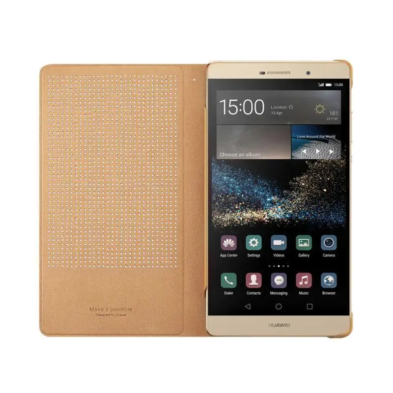 100% Original Official For Huawei P8 Max Colorful Stand Windows view Smart Flip Case Cover