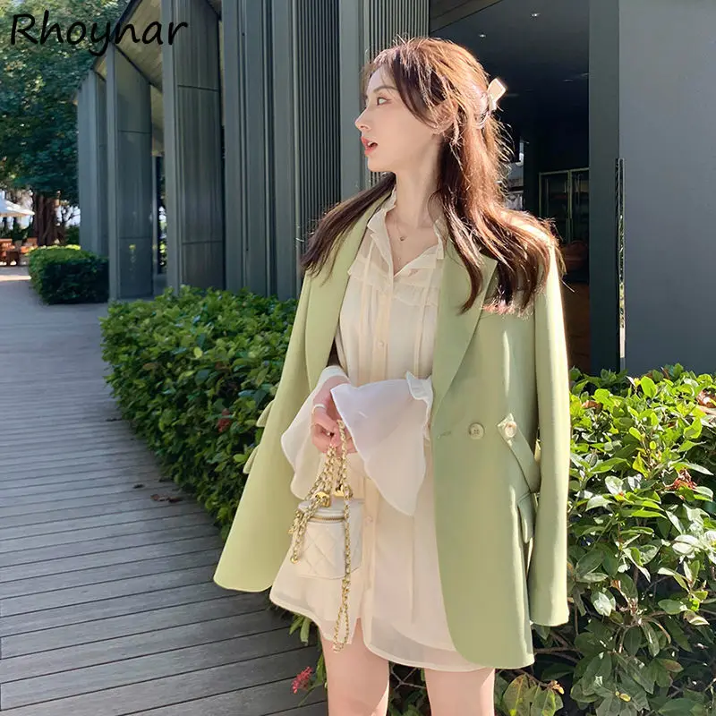 

Blazers Women Popular Fashion New Arrival Office Ladies Button Street Wear Korean Style Ins Cosy All-match Young Trendy Hot Sale