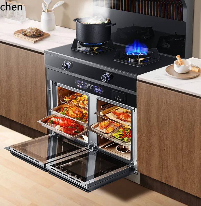 ZML 家庭用周波数変換スチームオーブン消毒キャビネットガスストーブ 1 つの電気と 1 つのセラミック純粋な電気