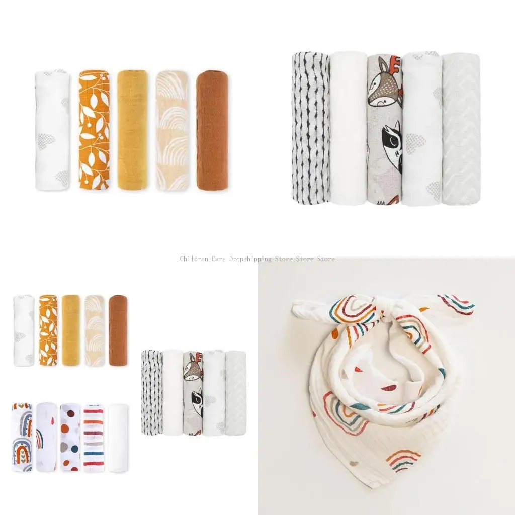 

5 шт., детское полотенце для лица, банное полотенце, носовой платок, хлопчатобумажная ткань, мягкая мочалка