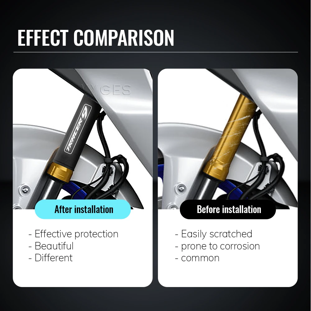 Motorcycle Front Fork Protection Cover For Yamaha Tracer 9 900 GT Tracer9 Shock Absorber Dust Protector Stretch Fabrics Sleeve