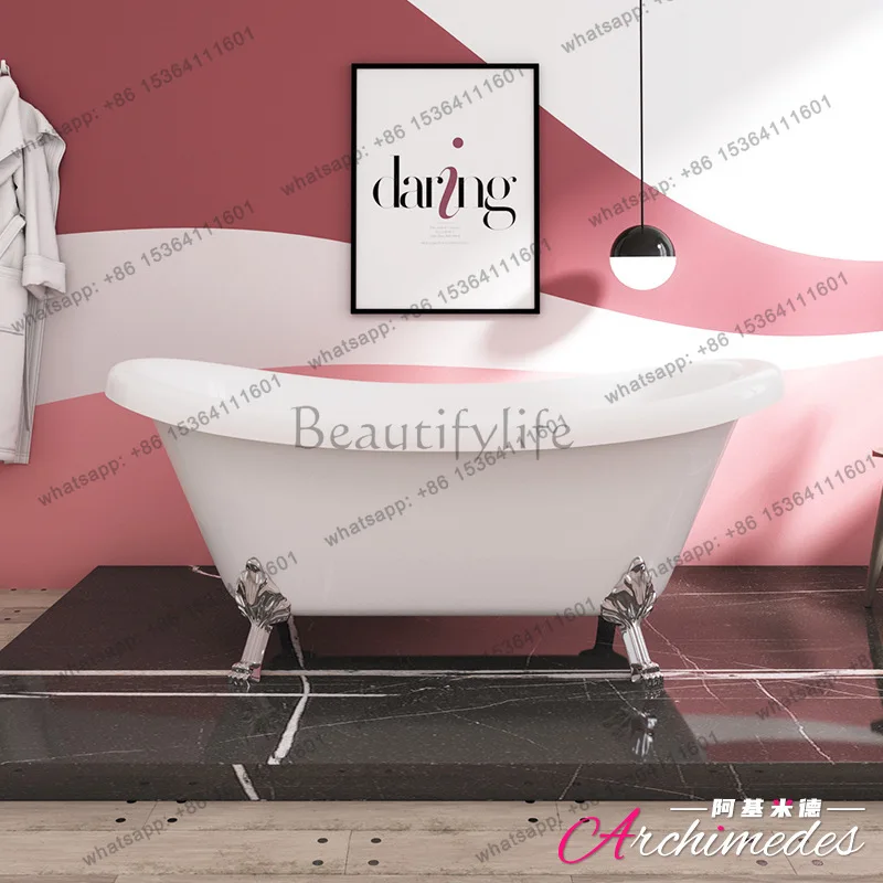 Full skirt independent princess bathtub classical European style, classical bathtub with tiger feet AJ-4015