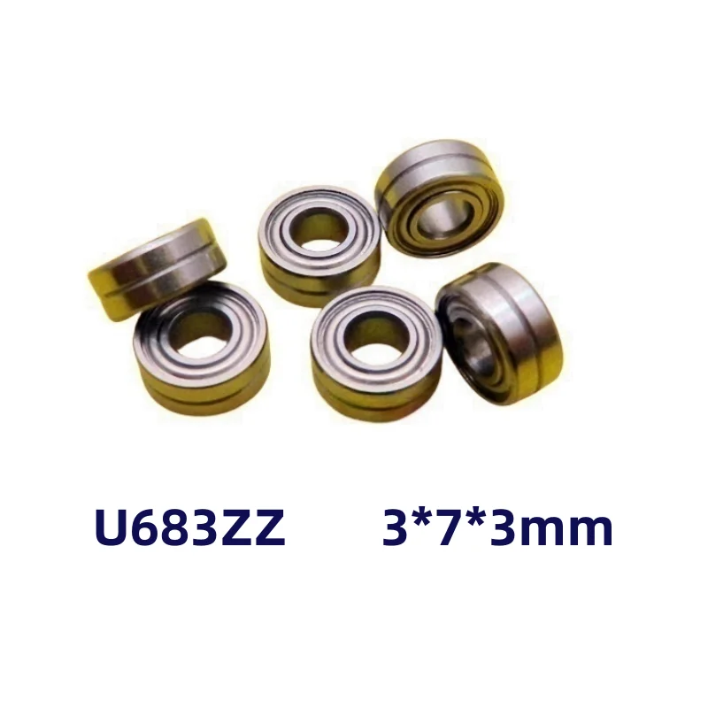 

50 шт. U683ZZ U-образный шкив, шарикоподшипники колеса 3*7*3 мм, направляющий роликовый подшипник 3x7x3 мм