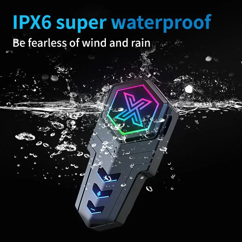 X-20 casco de motocicleta auriculares Bluetooth calidad de llamada asistente de voz de despertador de un solo toque CVC y DSP reducción de ruido mejorar IPX6