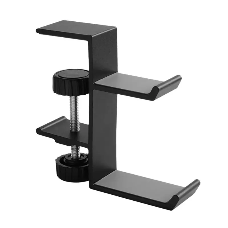 A98E-Verstellbare Hängehaken, seitlicher Taschenhalter für den Schreibtisch, Clip-On-Headset-Halter, Haken für Desktop-Arbeitsplatten, Halterungen