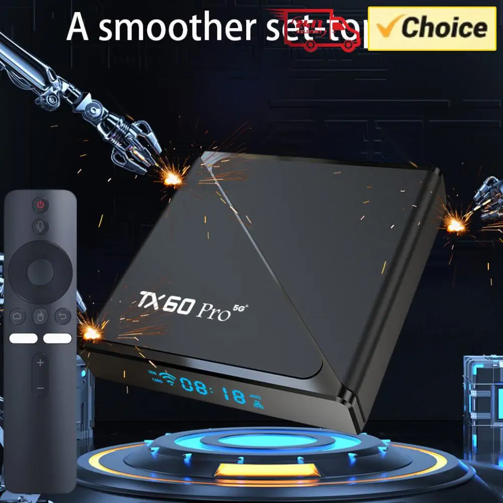 

2025 Smart TV Box TX60 PRO Android 10 TV Box 14K 2.4G 5G Dual WiFi 6 Set-top Box Video Media Player 16G 256G Home Set Top Box