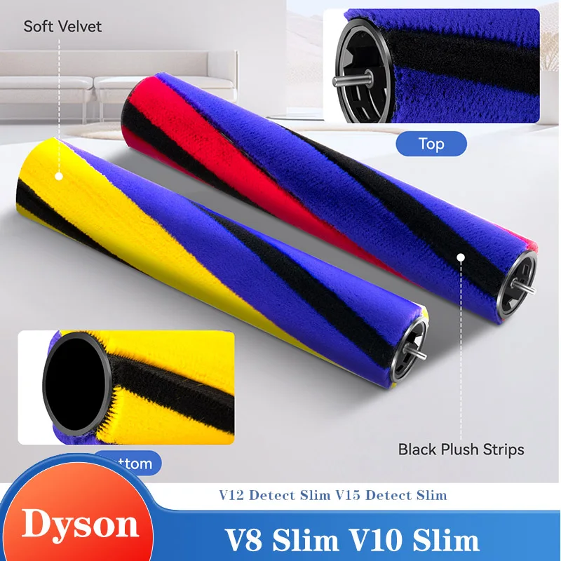 Роликовая щетка для Dyson V15 Detect Slim V12 Detect Slim V8 Slim V10 Slim, сменная насадка для вращающейся щетки, детали насадки