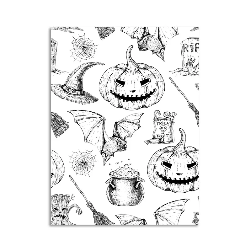 Sugar Skull Floral Peel and Stick Wallpaper for Bedroom Black/White Removable Accent Wall Decorations