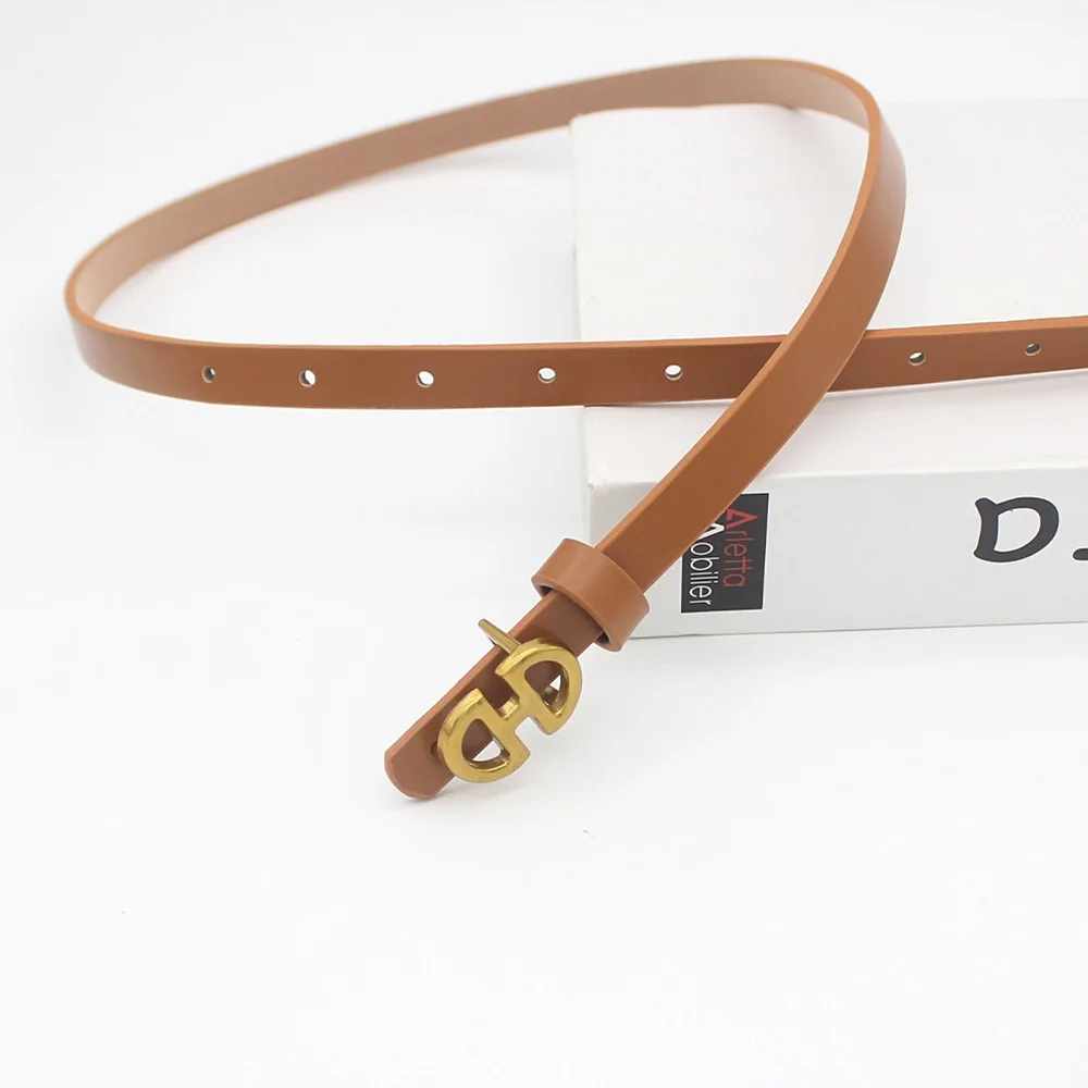 แฟชั่นเข็มขัดหนัง PU สําหรับผู้หญิงโลหะหัวเข็มขัดสายรัดเอวกางเกงยีนส์หญิงชุดกางเกง All-Match ตกแต่งเข็มขัด