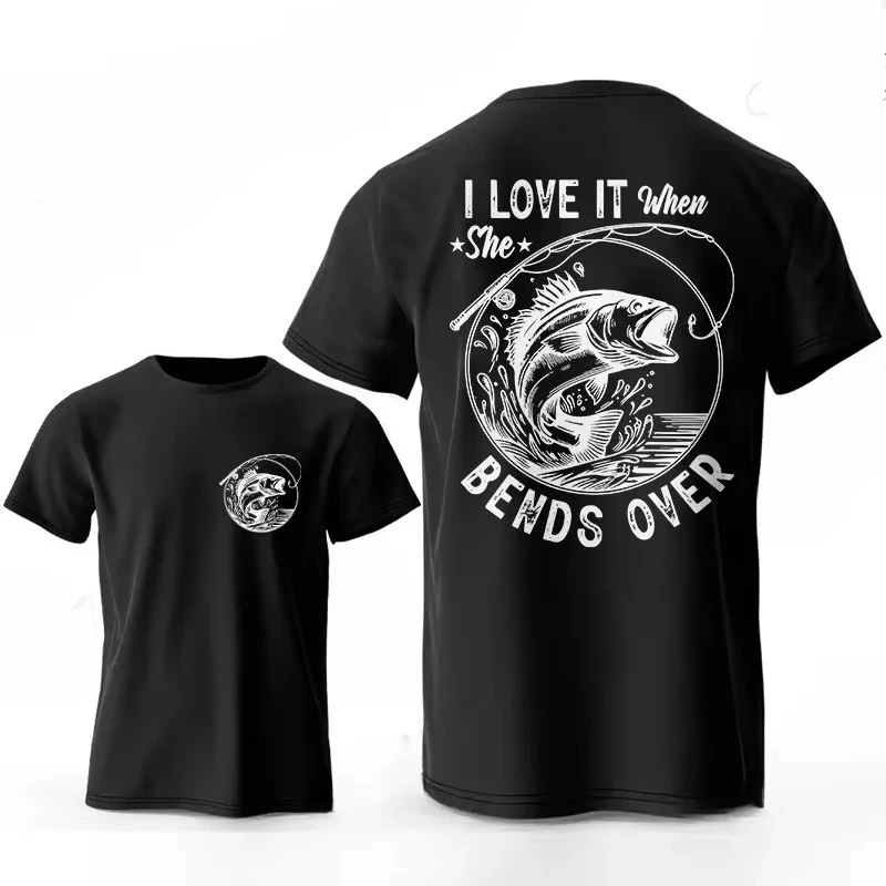 2026 Vintage Fishing Graphic Short Sleeve T-Shirt, Kids Adults Crew Neck Tee, Outdoor Angler Lover Retro Print Loose Casual Top