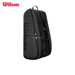 Mochila Wilson Noir Tour Tennis - Conporta até 9 Raquetes Bolsa de tênis de grande capacidade Coleção 