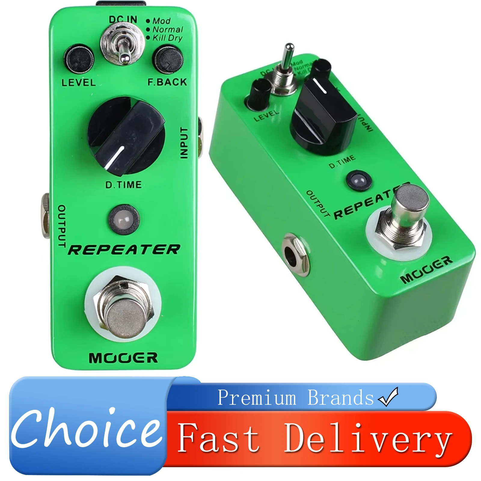 

MOOER MDL1 Repeater Guitarra Effect Pedal 3 Working Modes Mod Normal Kill Dry Effect Pedal Digital Delay Effect Guitar Parts