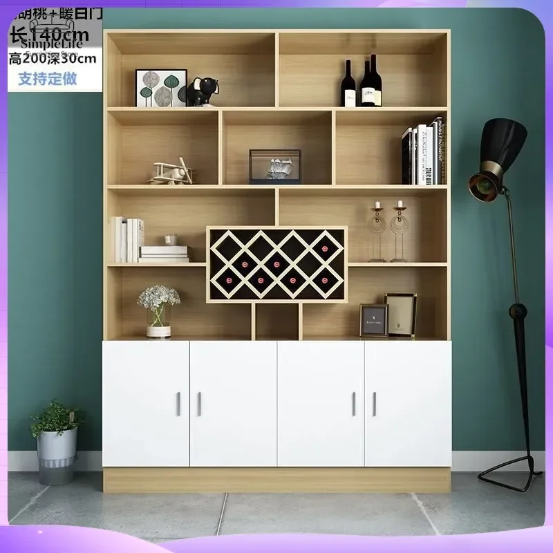 Modern Simple Wall Mounted Wine Cabinet Side Cabinet for Living Room Porch Partition Decorative Locker Household Cupboard