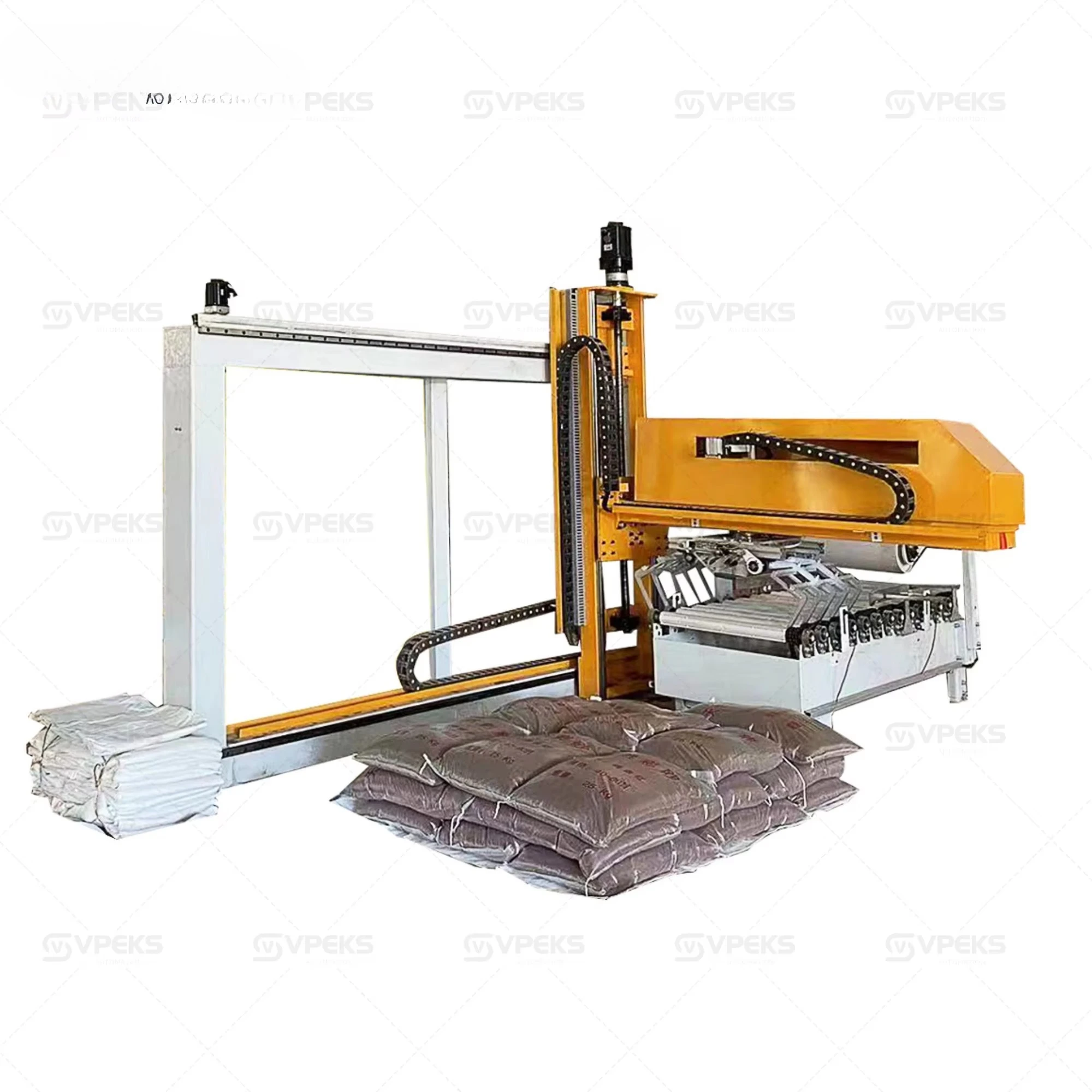 Auto Box Bag Coordinate Palletizer Machine  Stacking System with Swivel Arm for Manufacturing