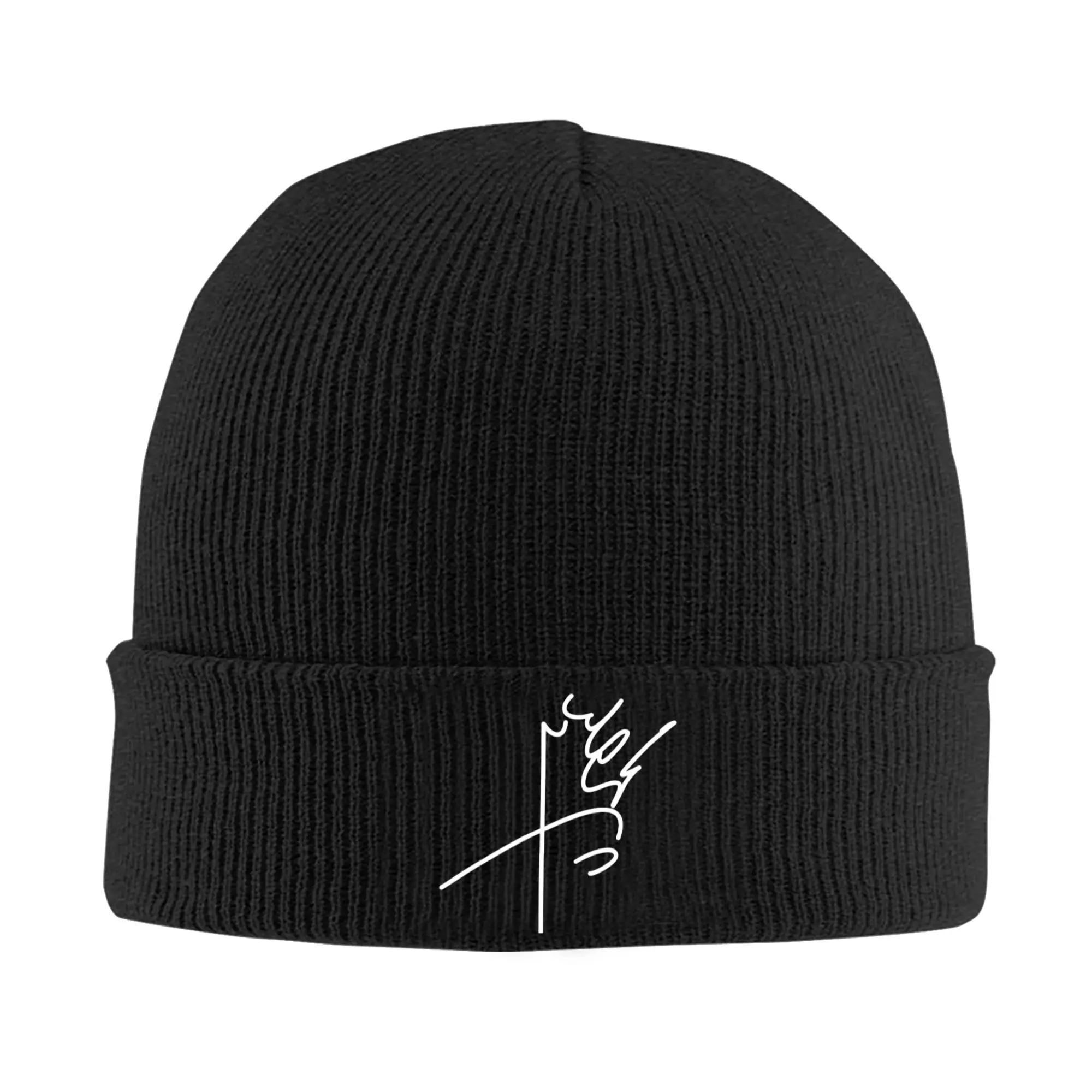 Mohammad Reza Pahlavi's Signature Iran  Knit Hat Beanie Winter Hats Warm Acrylic  Hip Hop  Caps Men Women Gifts,