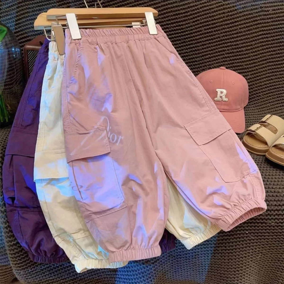 2026girls pants summer new overalls Korean version of medium-sized children's girls handsome leggings summer children's trousers