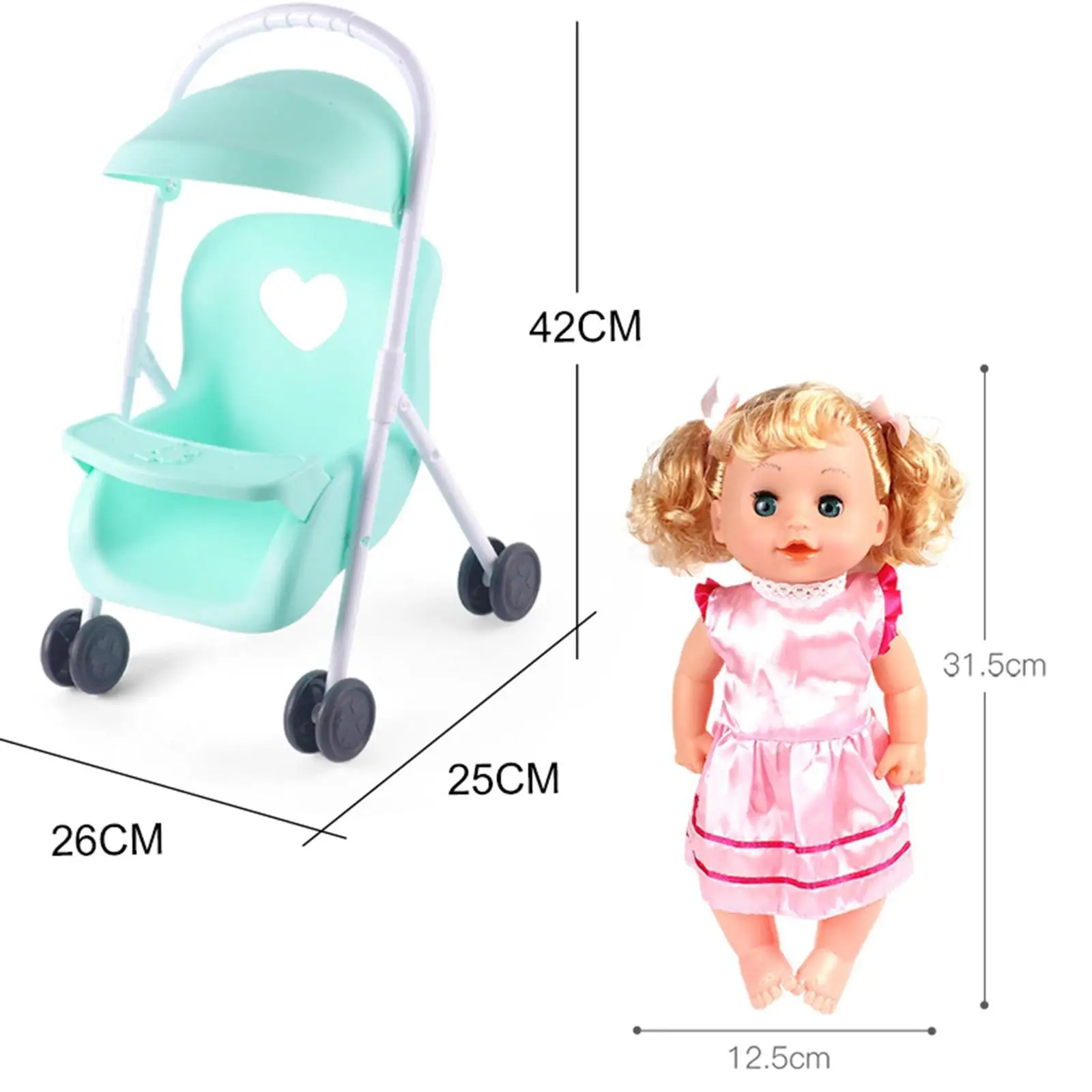 

Stroller Soft Body Included Interesting Play Set for Babies Infants Toddlers Girls Kids