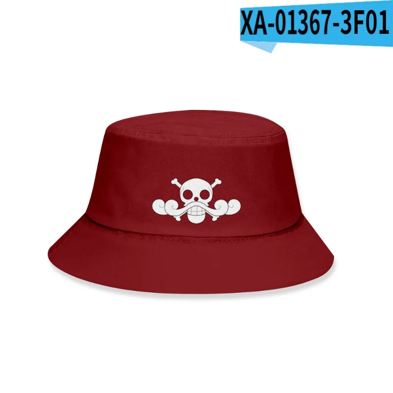 One Piece Luffy Fisherman Hat Cartoon Sun Hats Foldable Bucket Hat Women Summer Outdoor Casual Visor Panama Cap Cosplay Props