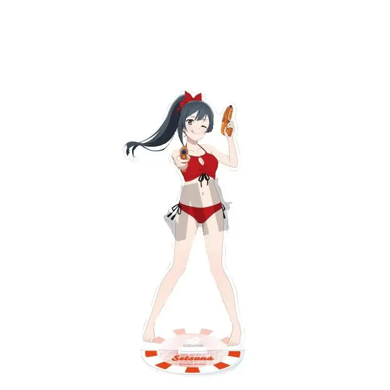 Love Live!  Yu Takasaki Rina Tennoji Summer Swimwear Acrylic Stand Model Plate Keychains Desk Decorations Fans Gifts
