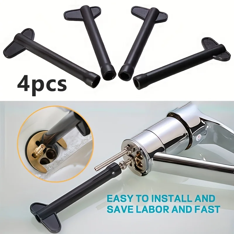 4Pcs Hollow Quick-Connect Faucet Repair Wrench Set, Multi-Tool for Undermount Mixer, Sink, Bathtub, Shower Valve Disassembly Kit