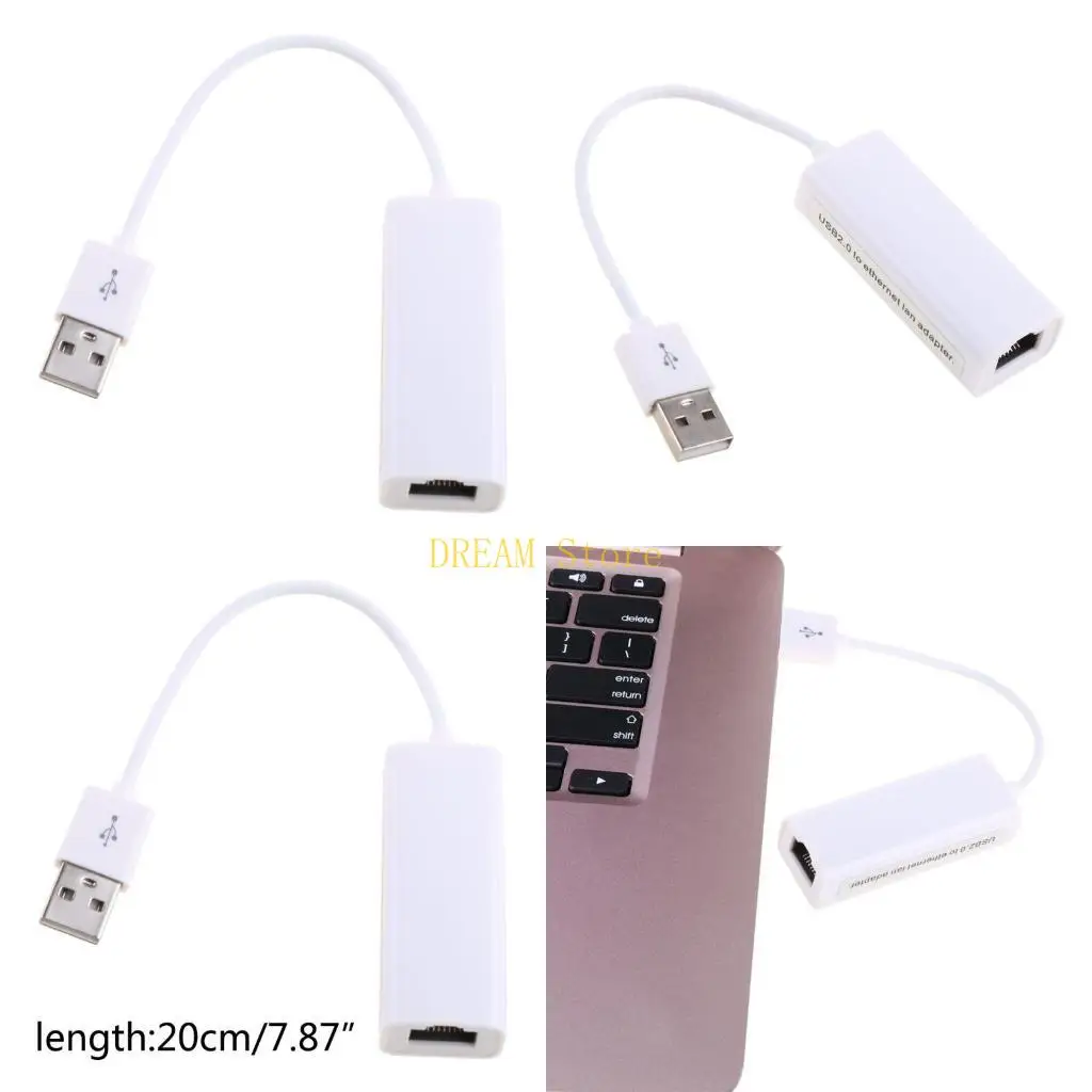 

USB 2.0 to RJ45 Ethernet Adapter - Type C to RJ45 Wired Network Convert Adapter Plug & for Play Ethernet for MacBook best sale