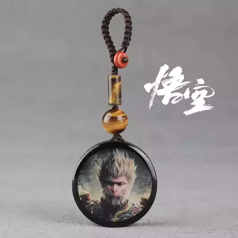 Black Myth Wukong Sandalwood Keychain Pendant Wukong Surrounding Figures Toys for Boys /Girls /Kids /Christmas Gift