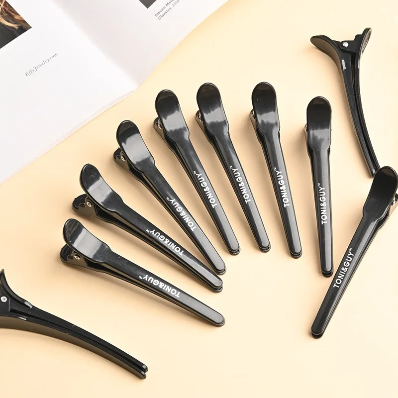 Hair Clips 2/6/12 Black Duck Bill Section Big Bite Alligator Clip Set |  Easy Styling and Sectioning Haircutting Salon Barber