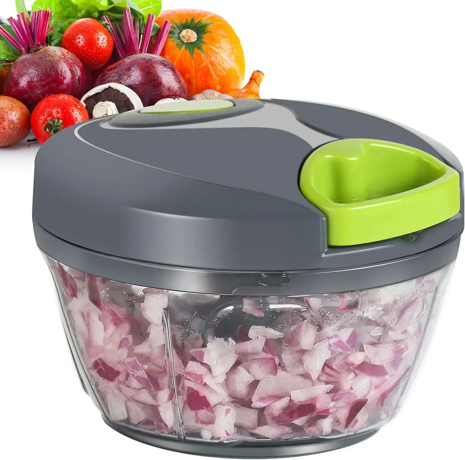 

Vegetable Grinder, Portable Hand Rope Garlic Crusher Onion Chopper for Vegetables, Ginger, Fruits, Nuts, Herbs and More.