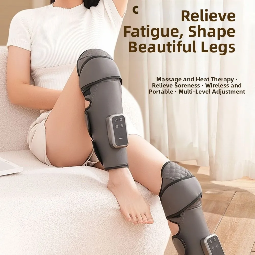 3 Levels Air Pressure Leg Massager 360° Wrap Hot Compress Air Wave Massager Wireless 3 Temperature Electric Air Pressure Device