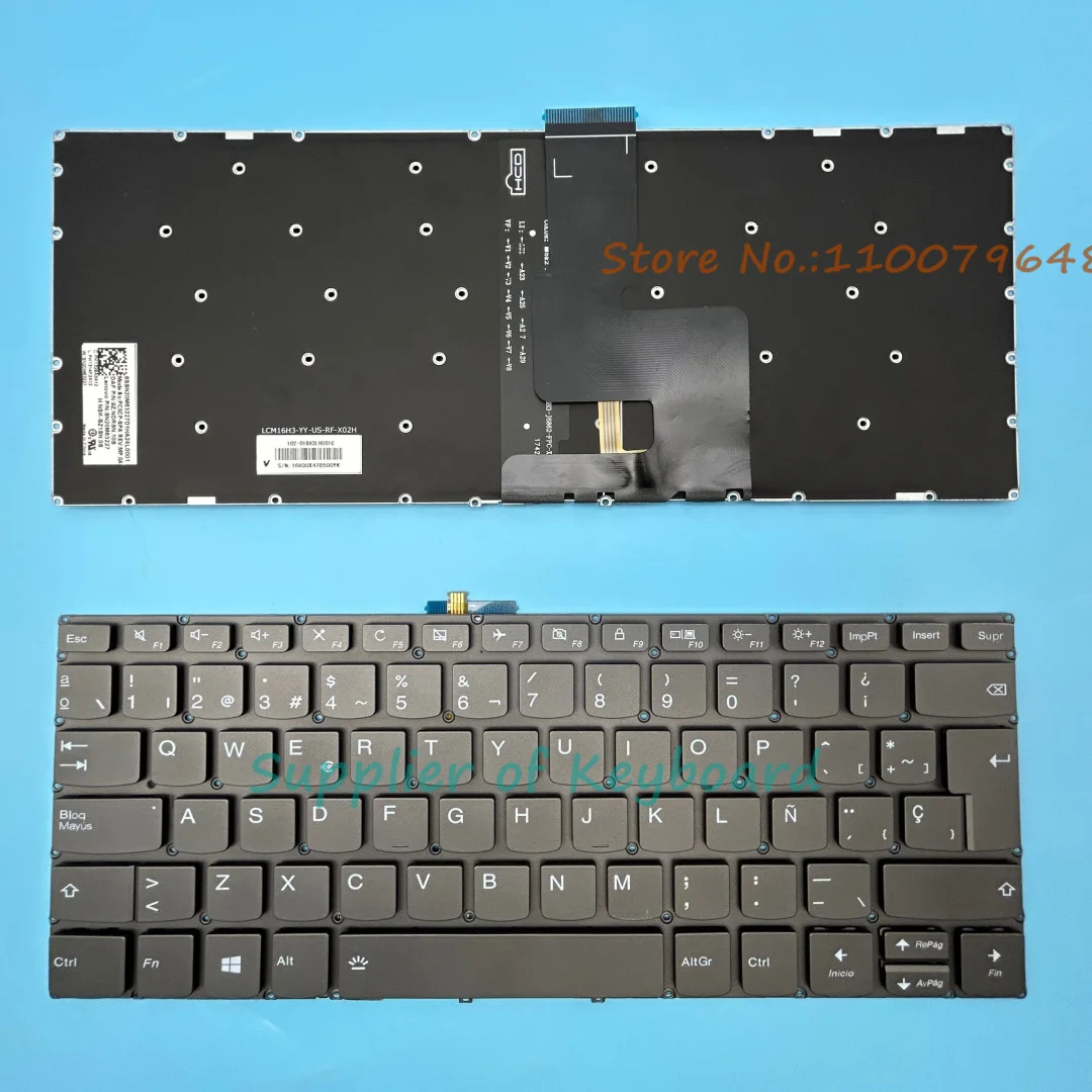 

Latin Spanish/English/UK/Portuguese Keyboard For Lenovo IdeaPad S340-14IIL S340-14IML S340-14IWL C340-15IML C340-15IIL C340-15IW