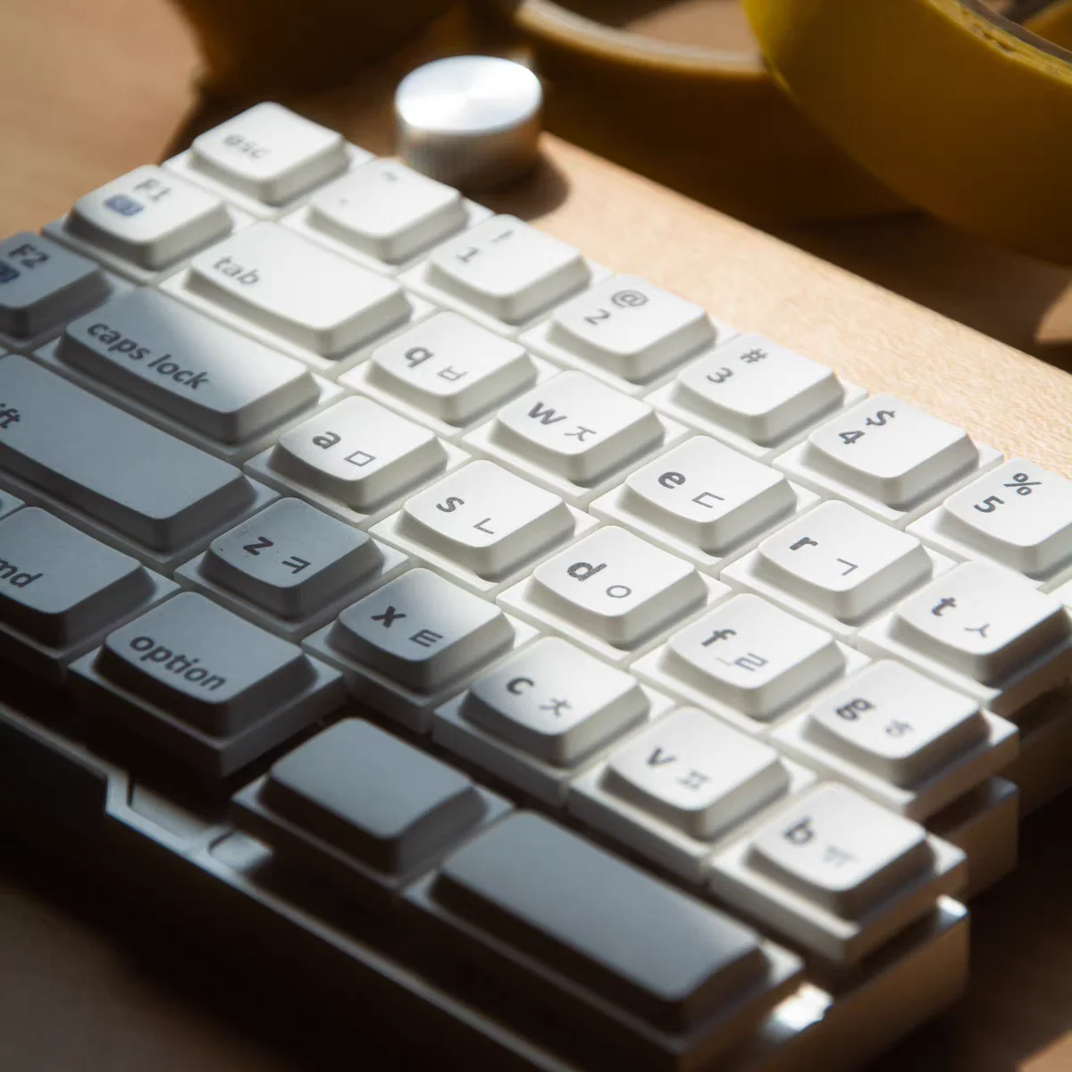 Minimalist Themed Keycaps Set PBT Low Profile Korean 75% Layout Sublimation Custom Original Handmade Keyboard Accessories DIY