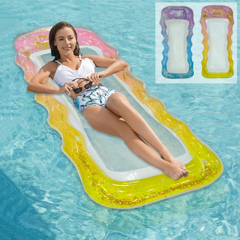 Versatile Inflatable Pool   Foldable Water Hammock Lounger for Adults, Ideal for Swimming Pool, Beach, Water Activities