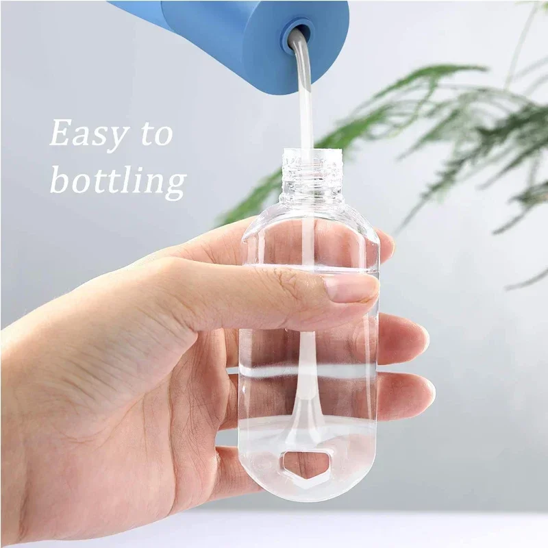 10Pcs 30/50/60ml Clear Travel Plastic Keychain Refillable Bottles Empty Spray/Flip Bottles Portable Mini Leakproof Containers