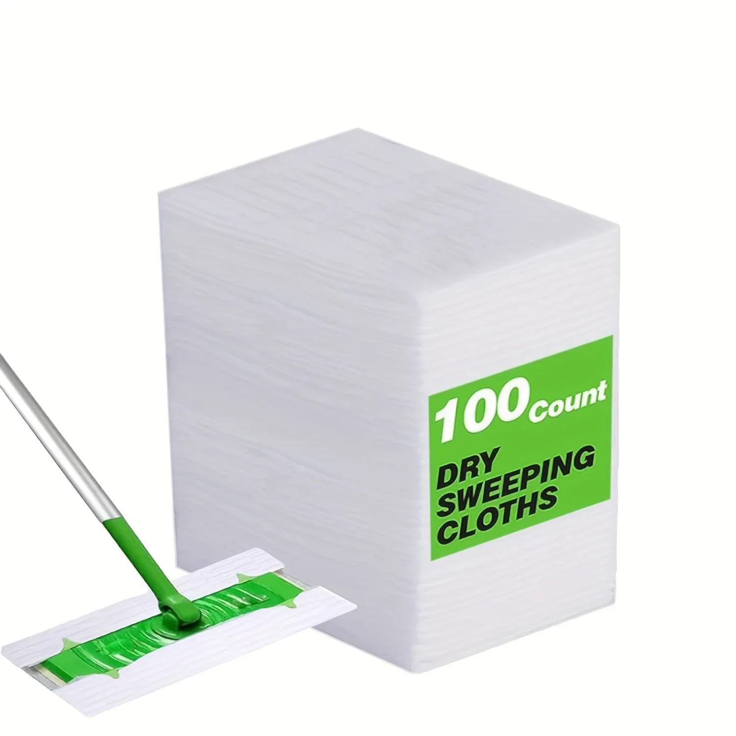 100 Stück Staubentfernungspapier, Einweg-Staubentfernungstuch für den Haushalt, elektrostatisches Mopp-Pad, Bodenfliesen, Bodenreinigungszubehör