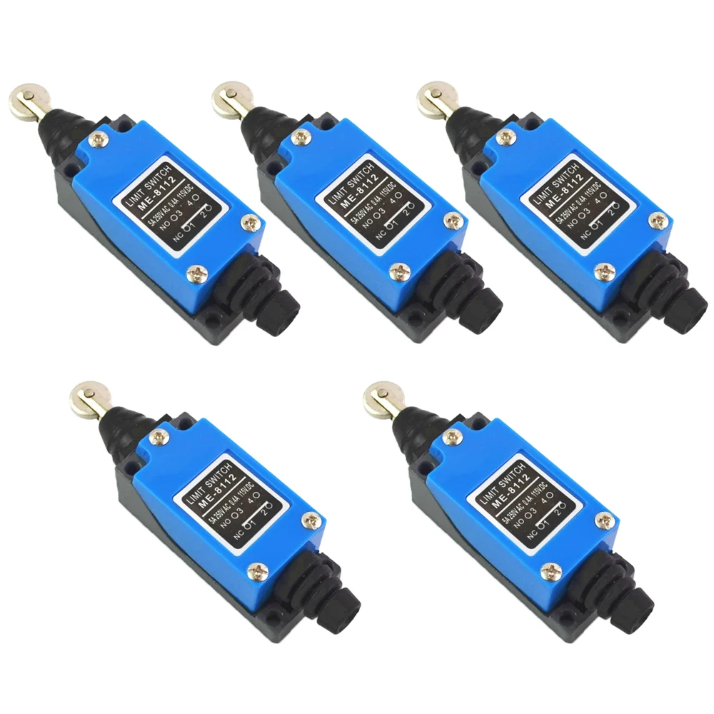 

5Pcs ME-8112 1NC 1NO Parallel Roller Plunger Actuator Limit Switch AC 250V