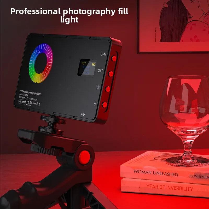 

ANLAIKE M1SE camera photography RGB 126 LED fill light for live streaming, handheld photography, portable pocket light