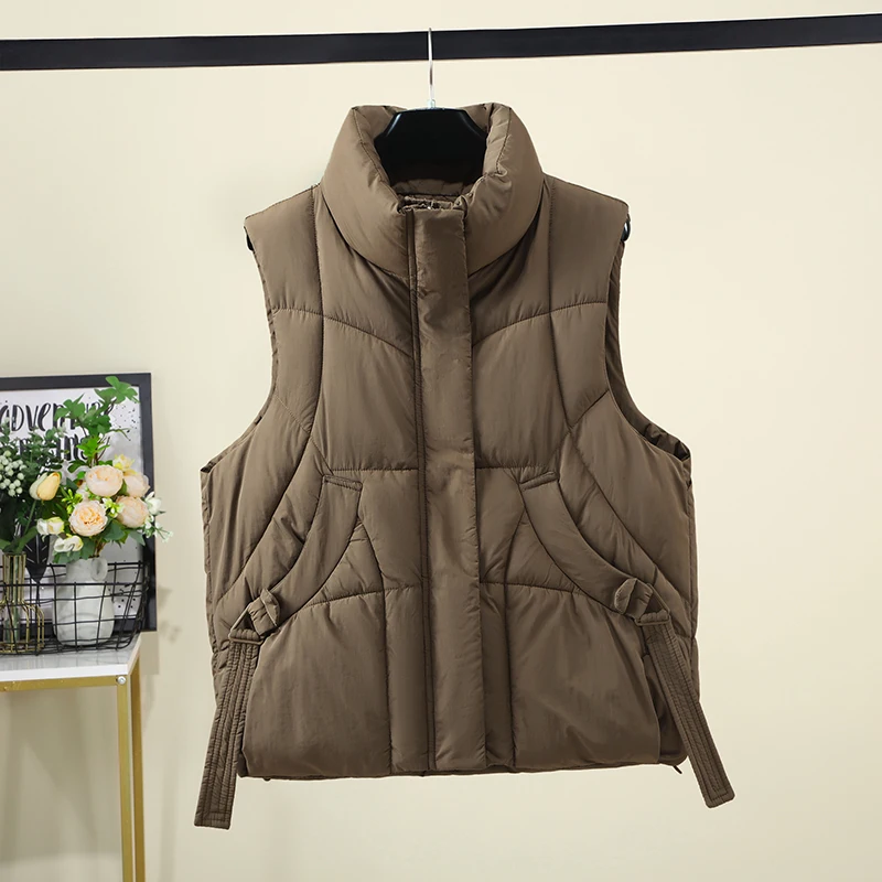Women High Stand Collar Quilte - Padded Vest Gilet reseña y precio
