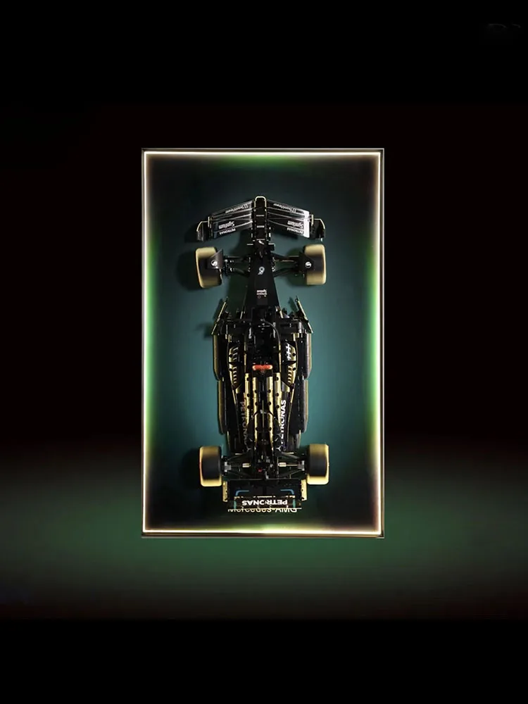 Metalowy uchwyt ścienny LED 31,5 cala do modelu LEGO 42171, podświetlany uchwyt ścienny do klocków konstrukcyjnych Mercedes AMG F1