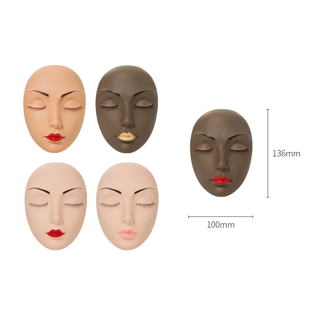 Lash Extension Training Head with Removable Eyelids