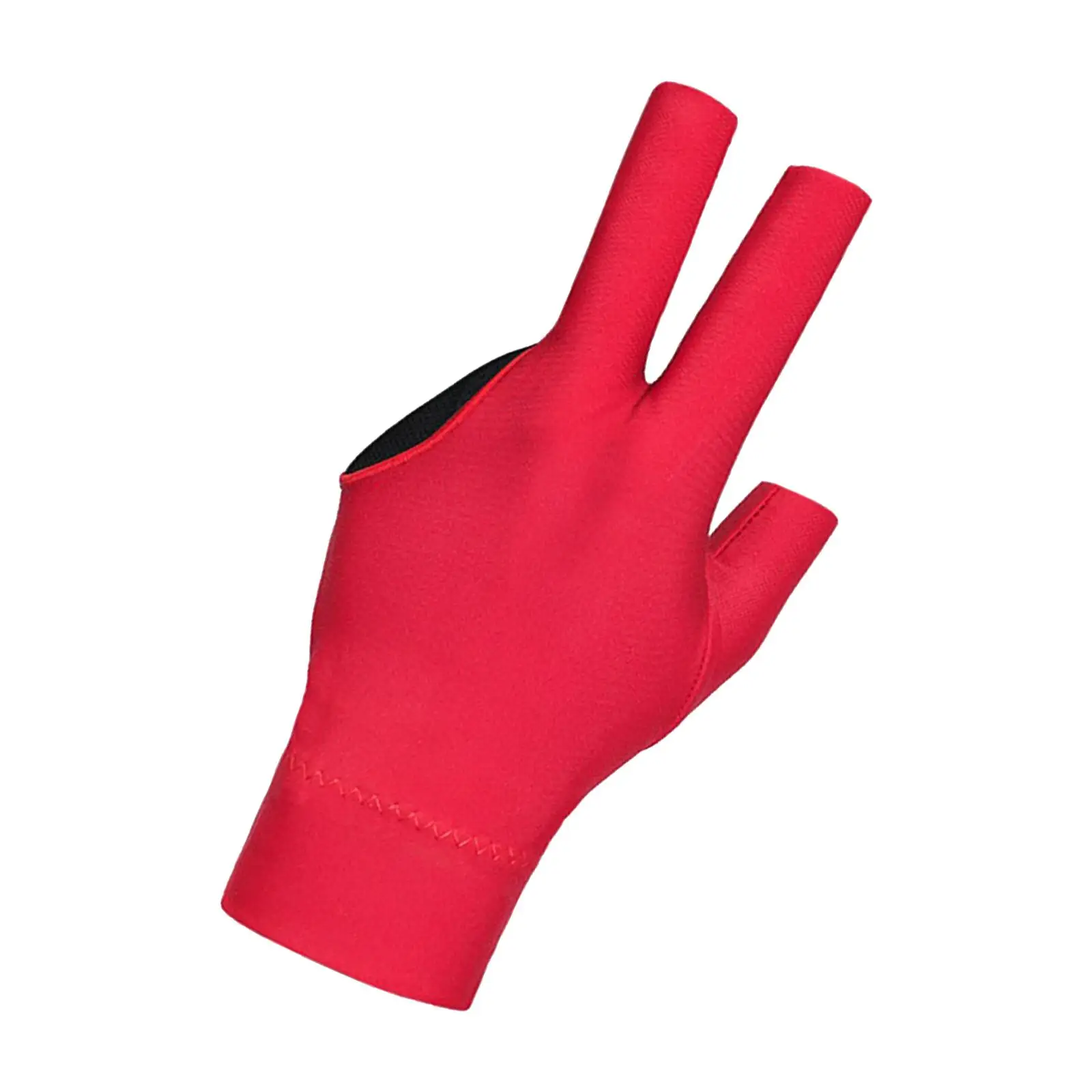 

Three Fingers Billiard Glove Left Hand Nonslip Lightweight Mitts Pool Gloves Snooker Gloves for Training Practice