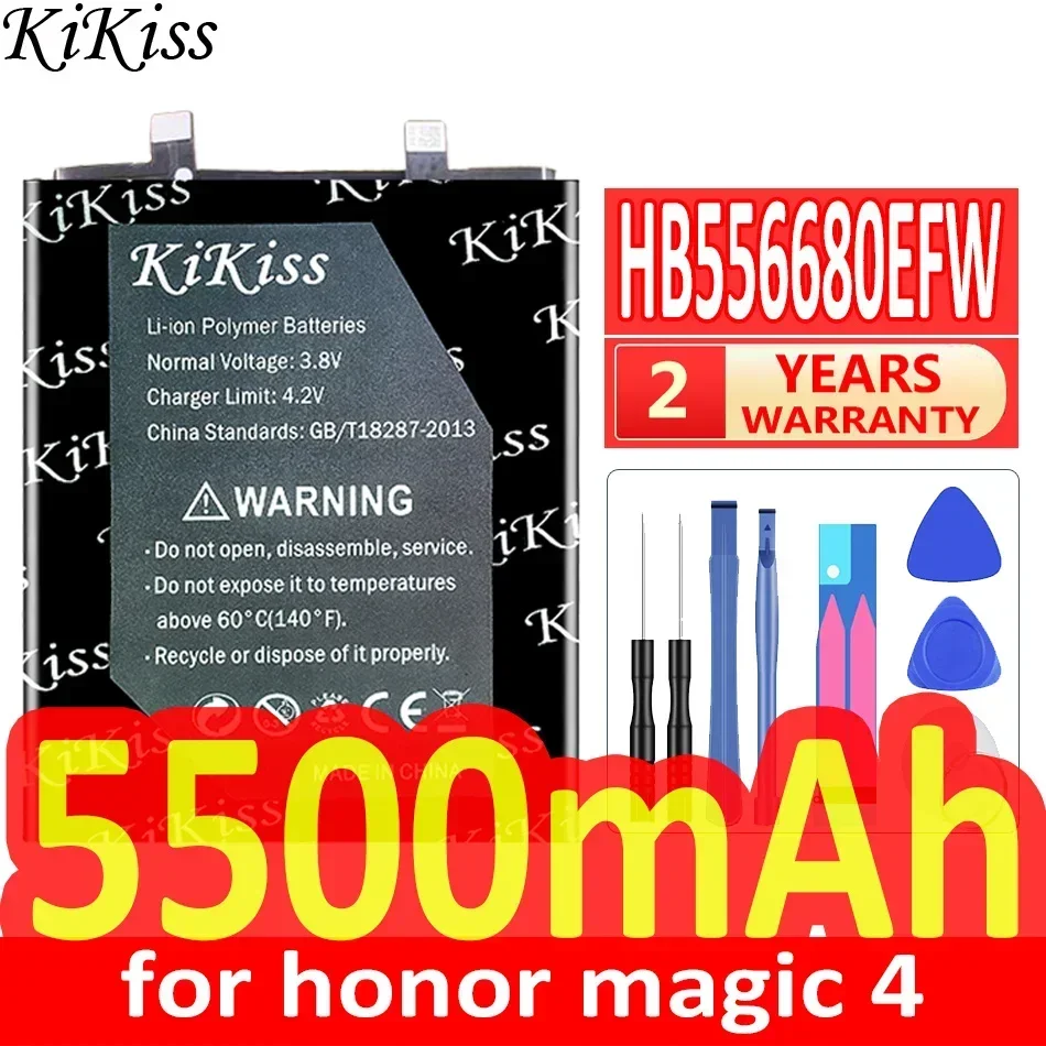 

Мощная батарея 5500 мАч KiKiss HB556680EFW для honor magic 4 magic4