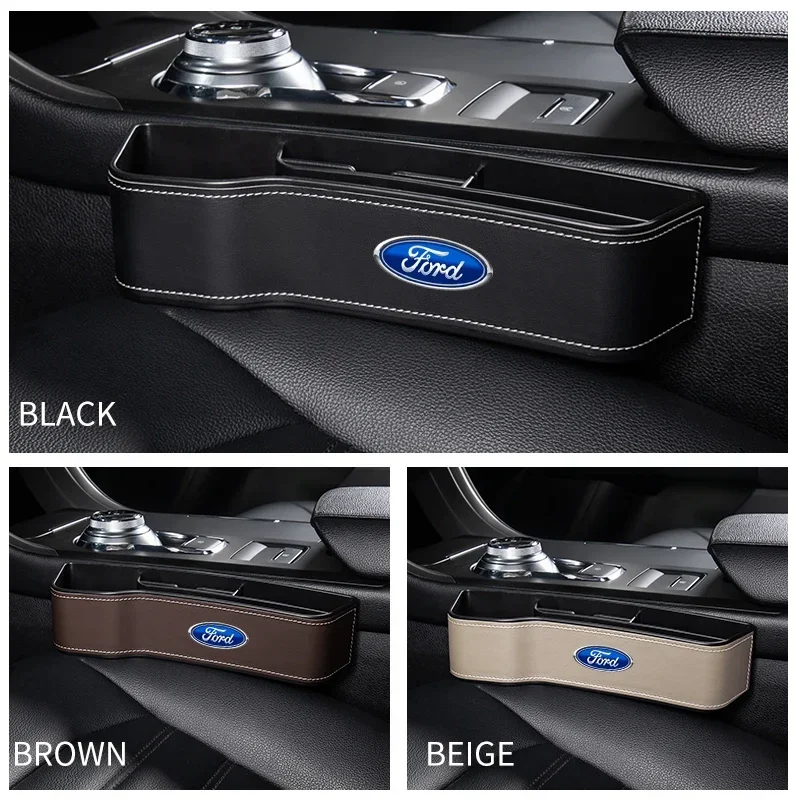 Multifunctional AMG Badge Car Seat Crevice Storage Box Seat Gap Slit Pocket Manager For Ford Mk2 Mk3 Mk4 Mk5 Mk7 Fiesta FOCUS 2