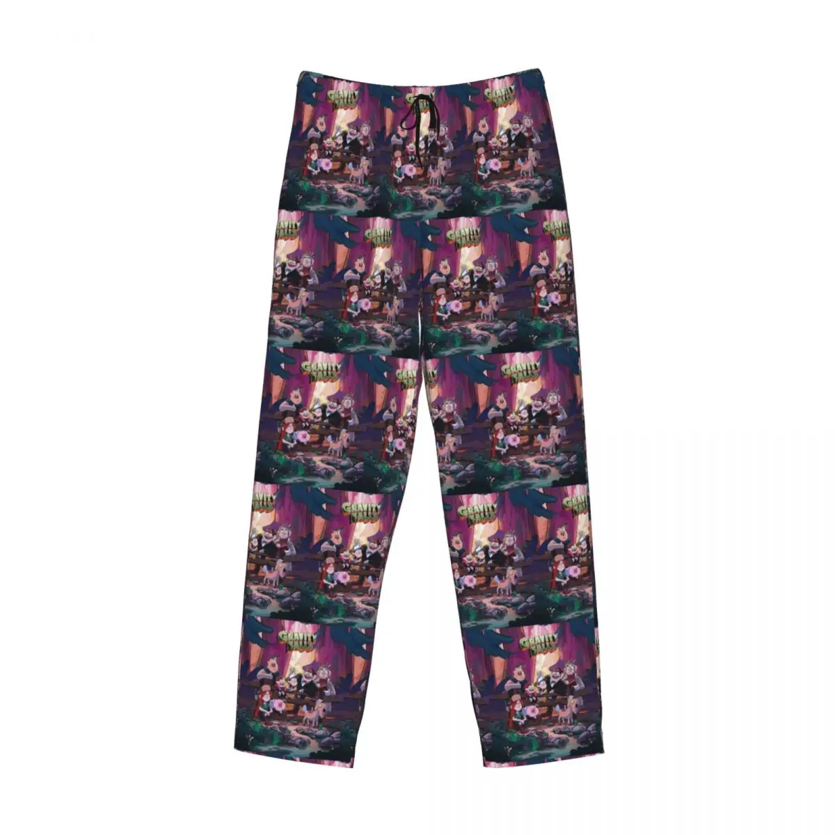 Custom Gravitys Falls Pajama Pants Men Sleepwear Sleep Lounge Bottoms with Pockets