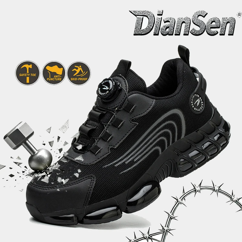 

Легкие дышащие кроссовки, мужские ботинки со стальным носком, рабочая обувь с защитой от падения, противоударная защитная обувь, всесезонная повседневная обувь
