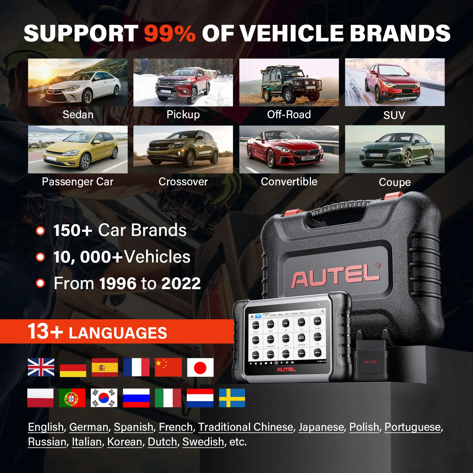 Autel MaxiCOM MK808K-BT MK808K BT قارئ رمز بلوتوث obd2 الماسح الضوئي نفس MK808BT Pro أدوات التشخيص الكاملة ثنائية الاتجاه #5