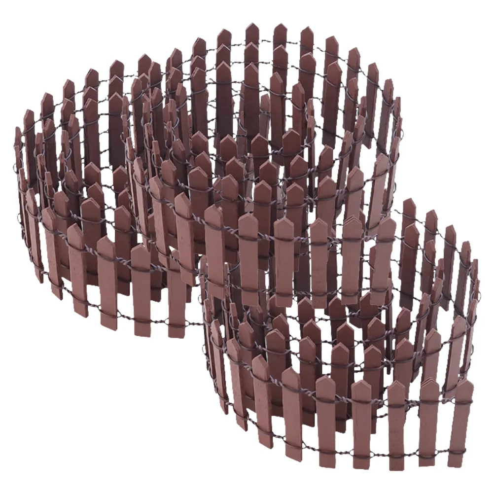 

3Pcs Micro Landscape Fence Decorative Miniature Wood Picket Fence for Garden Miniatures Fairy Garden DIY Bonsai Crafts