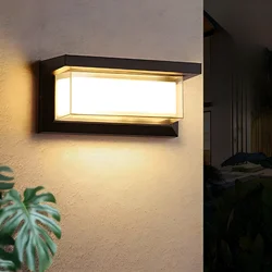 Dual-shield LED outdoor waterproof wall light 20W AC85-265V IP65 sports radar voice sensor wall light porch garden courtyard
