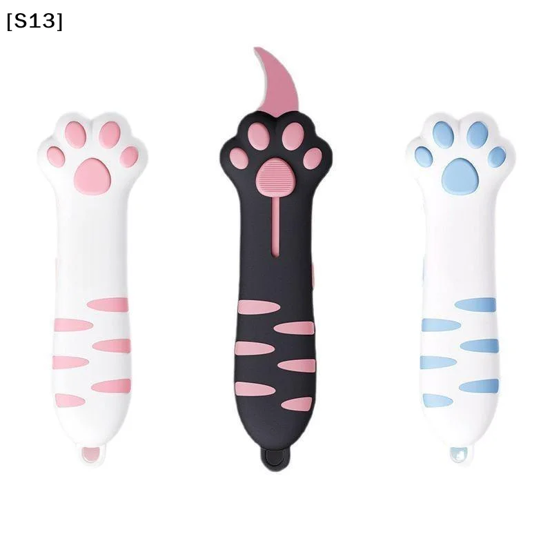 Cat Paw Sharp Box Cutters Mini Portable Cat Claw Utility Knife Creative Hand Account Decor Paper Cutting Tools Art Supplies[Q]Q@ view 6